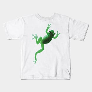 Green Frog Climbing Kids T-Shirt